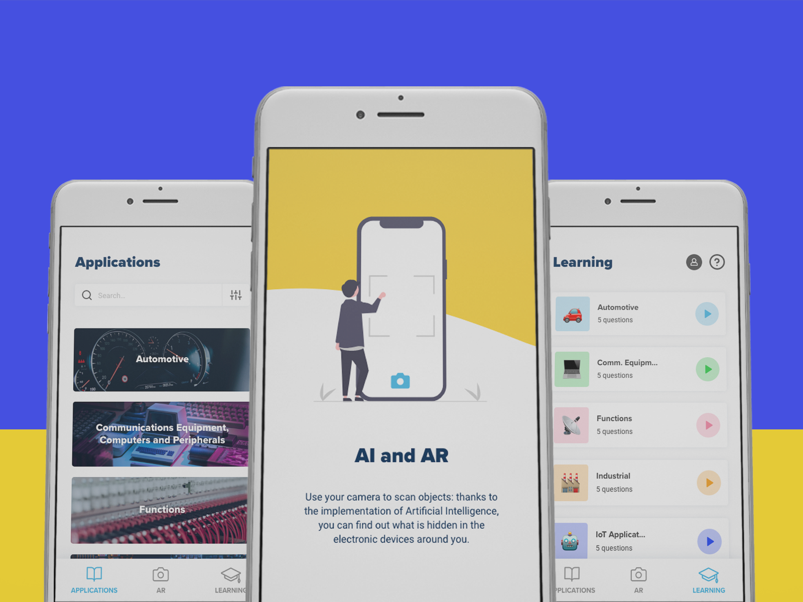 Mockup of ST Scan and Learn App on iPhone device