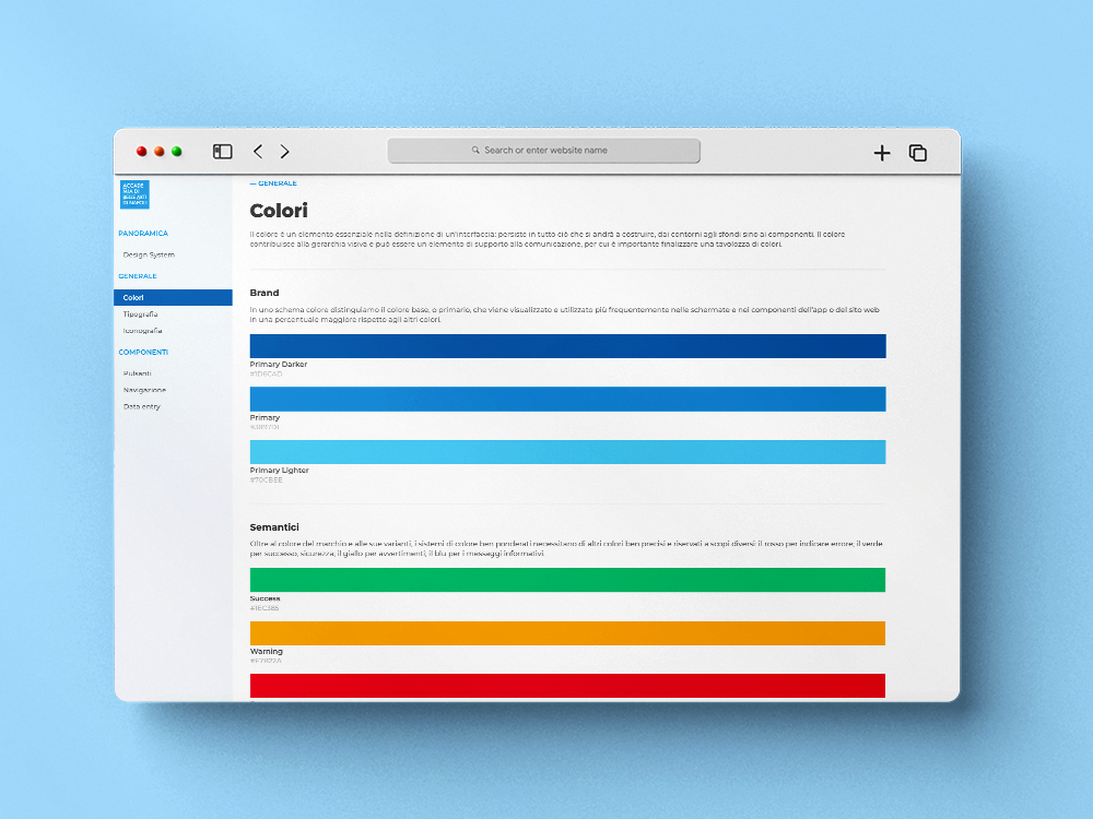 Mockup of a ABANA Design System screen