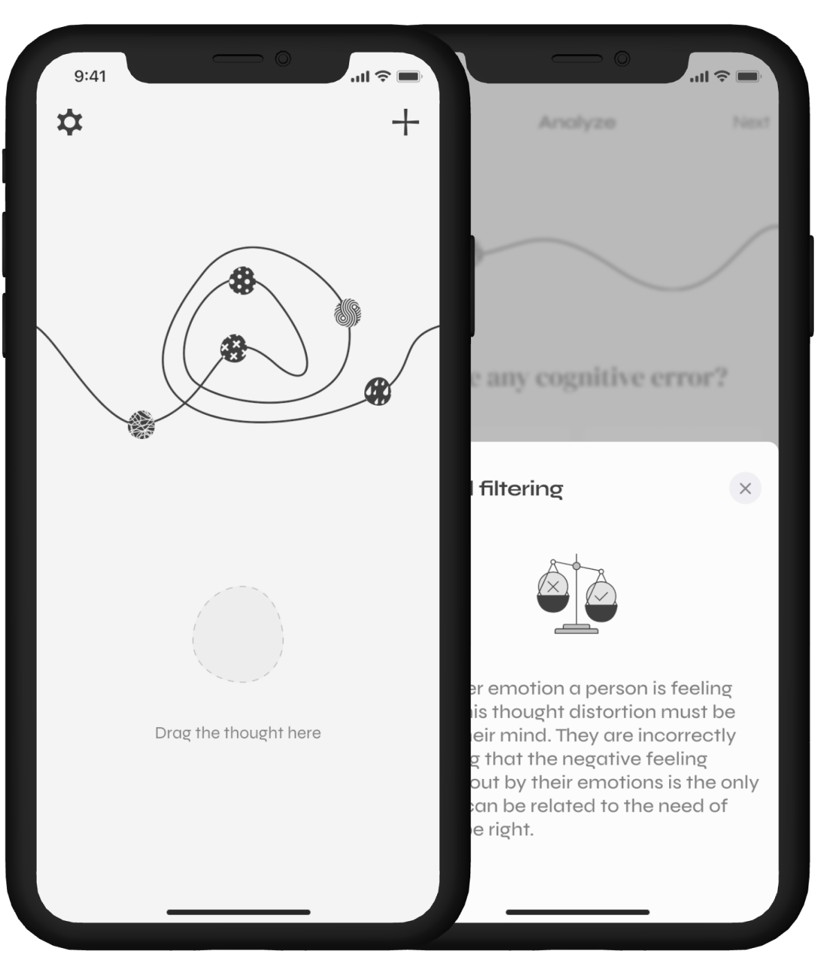 Koru project mockup showing mobile interface design